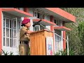Cadet Shradha Class VII delivering thought of the day in the school assembly 