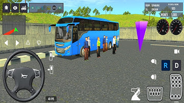 Indonesia Coach bus driving passengers transportation |  Euro bus simulator 2025 Android gameplay 