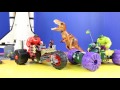 Lego Space Shuttle Launch Interrupted Batman & Hulk Smash Team Bashes Gorilla Grodd T-Rex Dinosaur