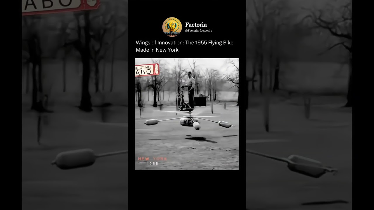 1955’s Flying Bike: America’s First Air Cycle Took Off in New York! 🚁 