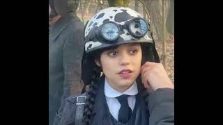 Jenna Ortega in never-before-seen photos on the set of Wednesday Addams S1