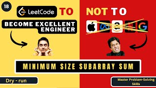 Minimum Size Subarray Sum | Dry Run | Leetcode 209 | Progression90