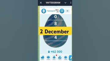 Yaytsogram 2 December Cipher Code | Today Yaytsogram Cipher Code #yaytsogram #airdrop #chiphercode