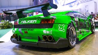 RC MODEL DRIFT CAR LAMBORGHINI GALLARDO IN ACTION!! / Modell+Technik Stuttgart 2017