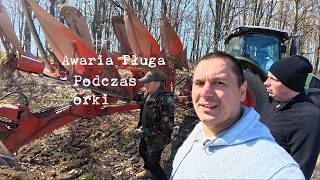 Orka pod łubin w zaperzonym polu-nagła awaria pługa i  naprawa w polu