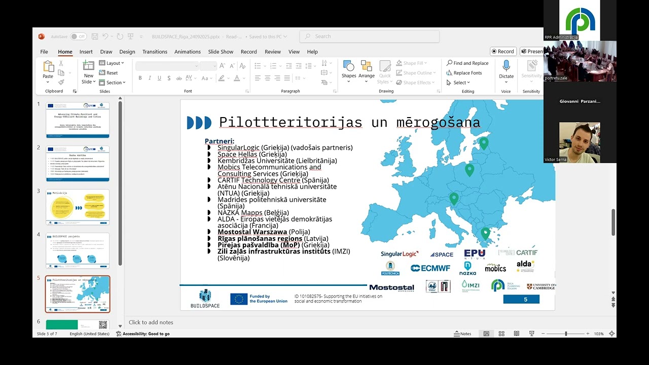 BUILDSPACE Training Session - Built Environment Climate Scenarios