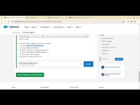 Test Apex Triggers : Salesforce Trailhead - YouTube