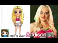 How to Draw a Cheerleader | Addison Disney Zombies