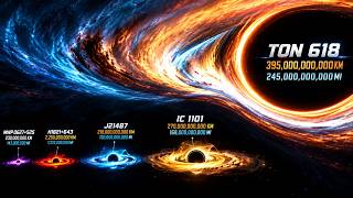 Black Hole 3D Size Comparison (4K) | From Tiny to TON 618