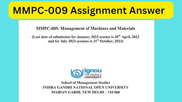 IGNOU MBA MMPC 009 Assignment Answer | IGNOU December 2023 MBA Assignment Answer | MMPC 009