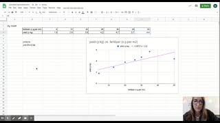 Finding Linear Regression with Google Sheets