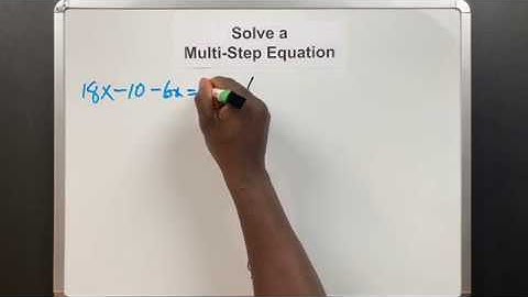 Solve a Multi Step Equation - Math Video of Math Minutes Pro