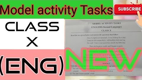 Class 10 || Model Activity Task|| August || English || Class ten || New || Solved