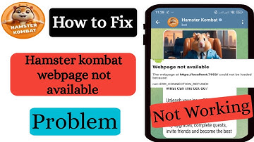 How to Fix Hamster kombat webpage not available | hamster kombat not opening