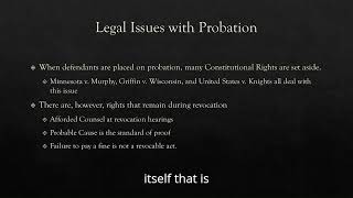 Chapter 12 Community Sentences: Probation, Intermediate Sanctions