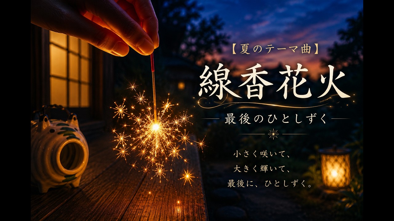 夏のテーマ曲】🎇 線香花火 ✨ 最後のひとしずく Senko Hanabi: The