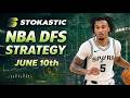 NBA DFS Strategy Wednesday 6/10/26 | DraftKings &amp; FanDuel NBA Lineup Picks