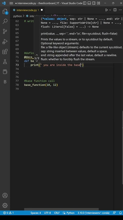 A simple example of python decorator | #shorts #short #python # ...