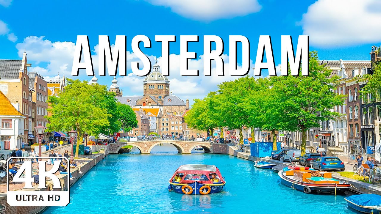 🌷 Amsterdam in 4K | Scenic Canals, Historic Streets & Peaceful Dutch Ambience