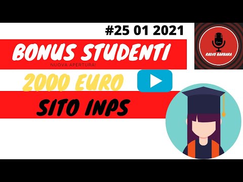 #Bonus Studenti 2000 euro SITO INPS