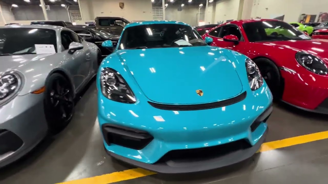 2020 Porsche 718 Cayman GT4 Rare Miami Blue 6-Speed PCCB