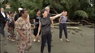 The German Federal Foreign Minister and her delegation visits Toguru village, Navua.