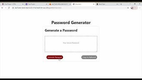 Harvard CS50x Final Project: Password Generator