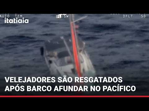 VELEJADORES SÃO RESGATADOS APÓS IATE COLIDIR COM BALEIA NO PACÍFICO SUL