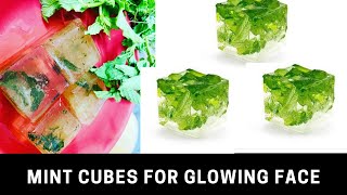 Rub Mint Ice Cubes On Face Daily To Remove Pimples Dark Spots Close Large Open Pores