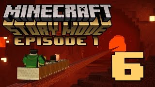 INTO THE NETHER - Minecraft: Story Mode - Episode 1 Part 6