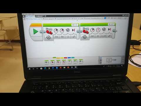 Moving the robot in a square path
