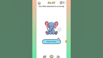 Brain out level 67 The little elephant is so lonely
