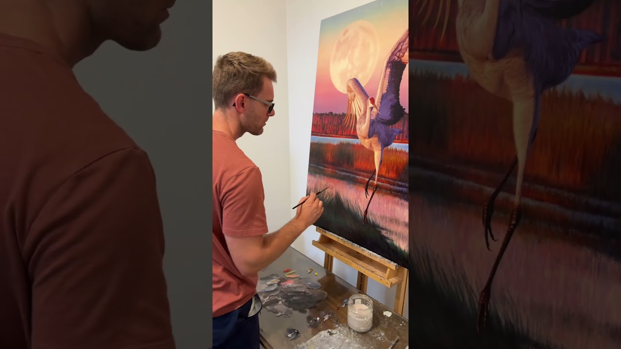 Embellishing this Moon Dancer print. After the cover of the magazine, I got a bunch of print orders!