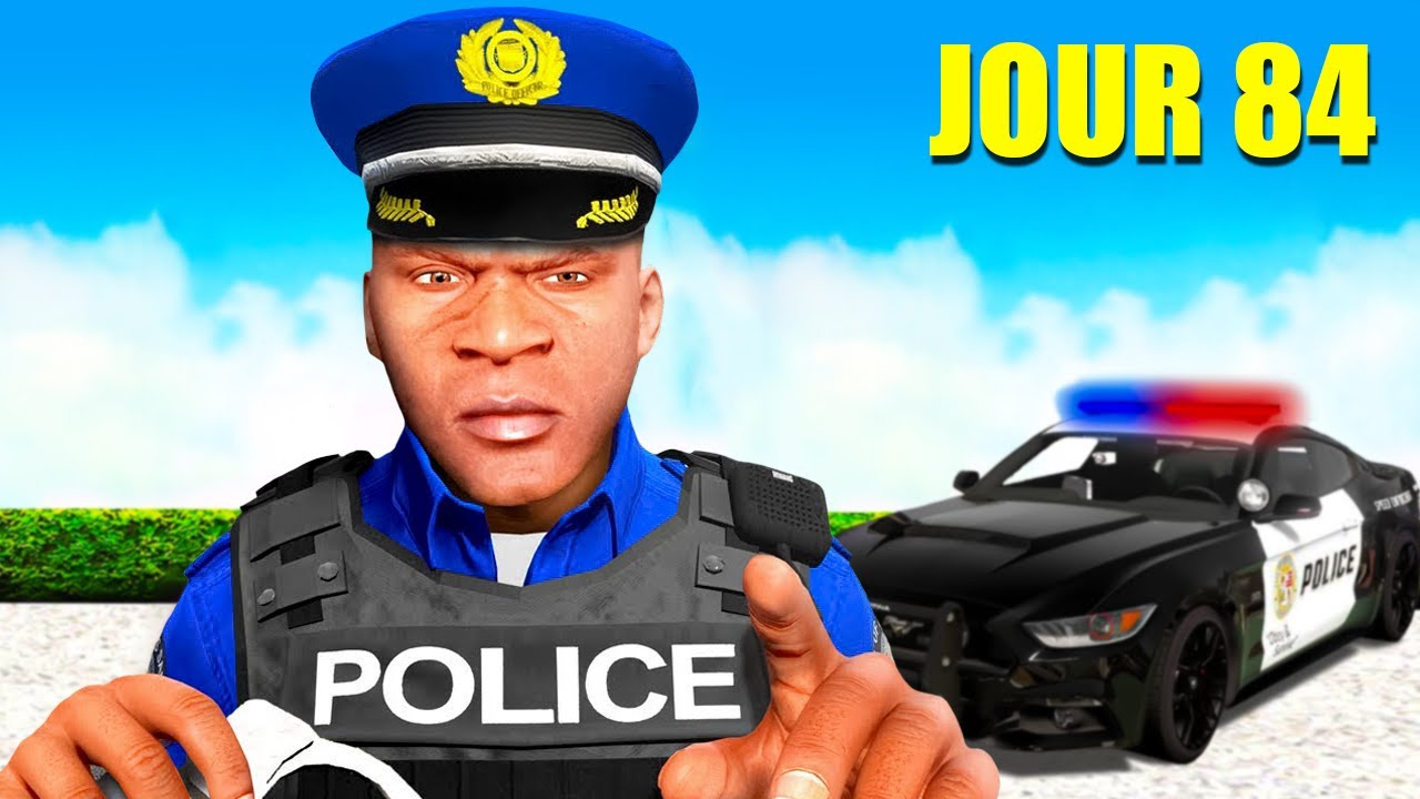 J'AI PASSÉ 100 JOURS DANS LA POLICE SUR GTA 5 !