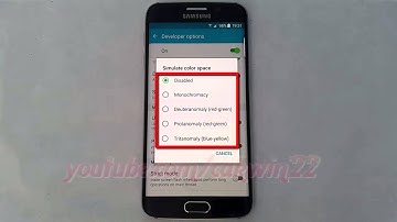 Android Lollipop : How to change Simulate color space option in Samsung Galaxy S6
