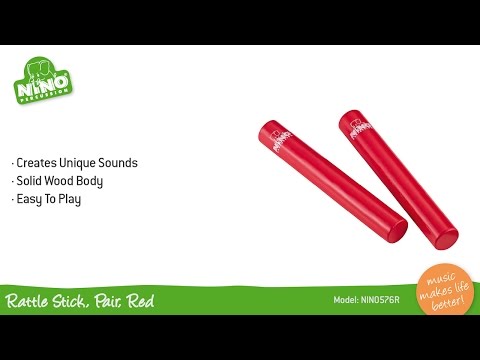 Rattle Stick, Pair, Red - NINO576R