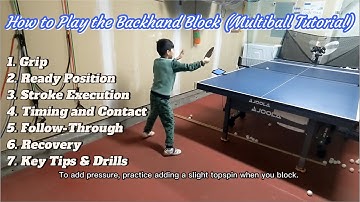 How to Play the Backhand Block in Table Tennis (Multiball Tutorial)