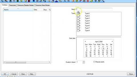 Lenel - Schedules and Holidays
