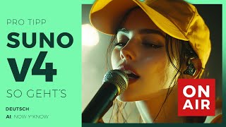 SUNO v4 - Erwecke den professionellen Musiker in Dir. BIG UPDATE!