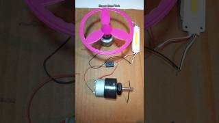 How I Powered a DC Fan and LED Bulb Using a Metal Gear Motor #tech #project #generator