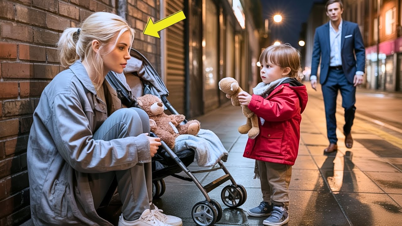 Bogaty mężczyzna zignorował żebraczkę, aż jego syn się zatrzymał i powiedział: „Tato, to mama.”