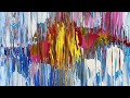 Acrylic Abstract Painting Demo / For Beginners / Easy Technique / Brush &amp; Palette Knife