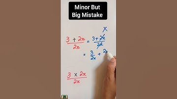 Common Mistake in Algebra #shorts #algebra