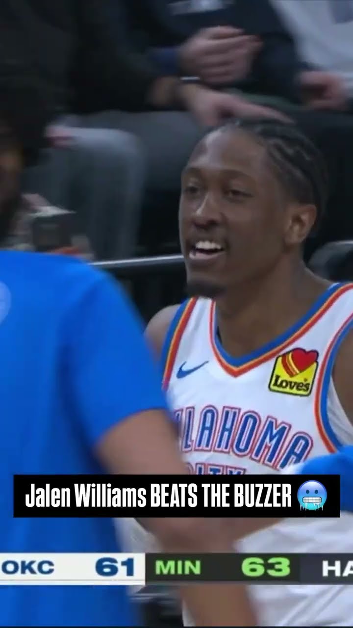 Jalen Williams drains the three before half ?