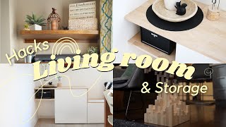 12 Living Room DIY and Storage Hacks