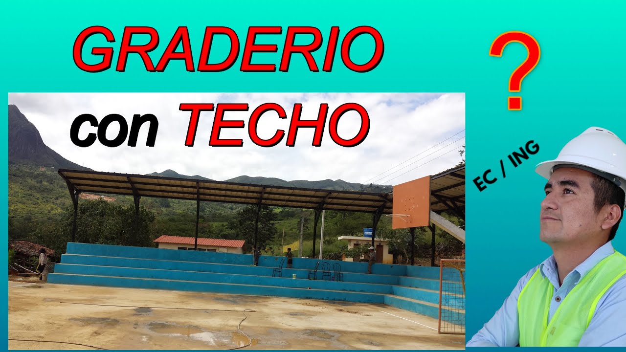 ¡PROYECTO REAL! Graderío con techo para cancha deportiva – Proceso completo