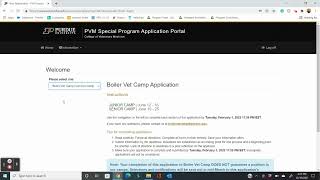 Application Guide: Boiler Senior Vet Camp