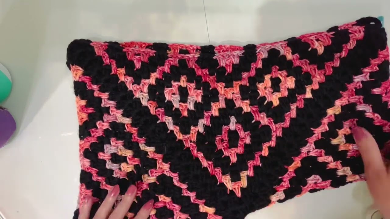 Mozaik jakar desenli tığ işi altıgen hırka part 4… Hexagonal mosaic crochet cardigan part 4
