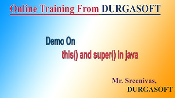 Demo On Core Java (this() and super())  by Sreenivas
