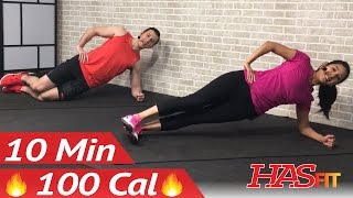 10 Minute Abs Workout for Beginners - 10 Min Easy Beginner Ab Workout for Women & Men
